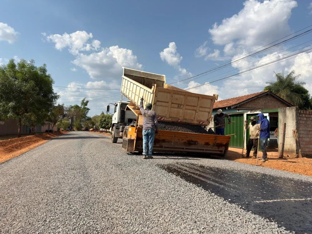 Obras de pavimentação iniciam no Setor Matrinxã em São Félix do Araguaia